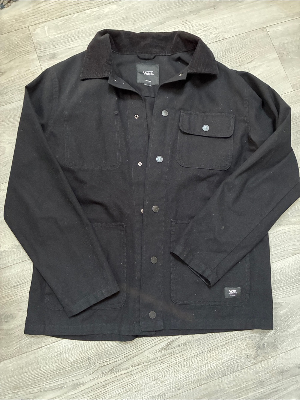 Vans Black Military-Inspired Field Coat